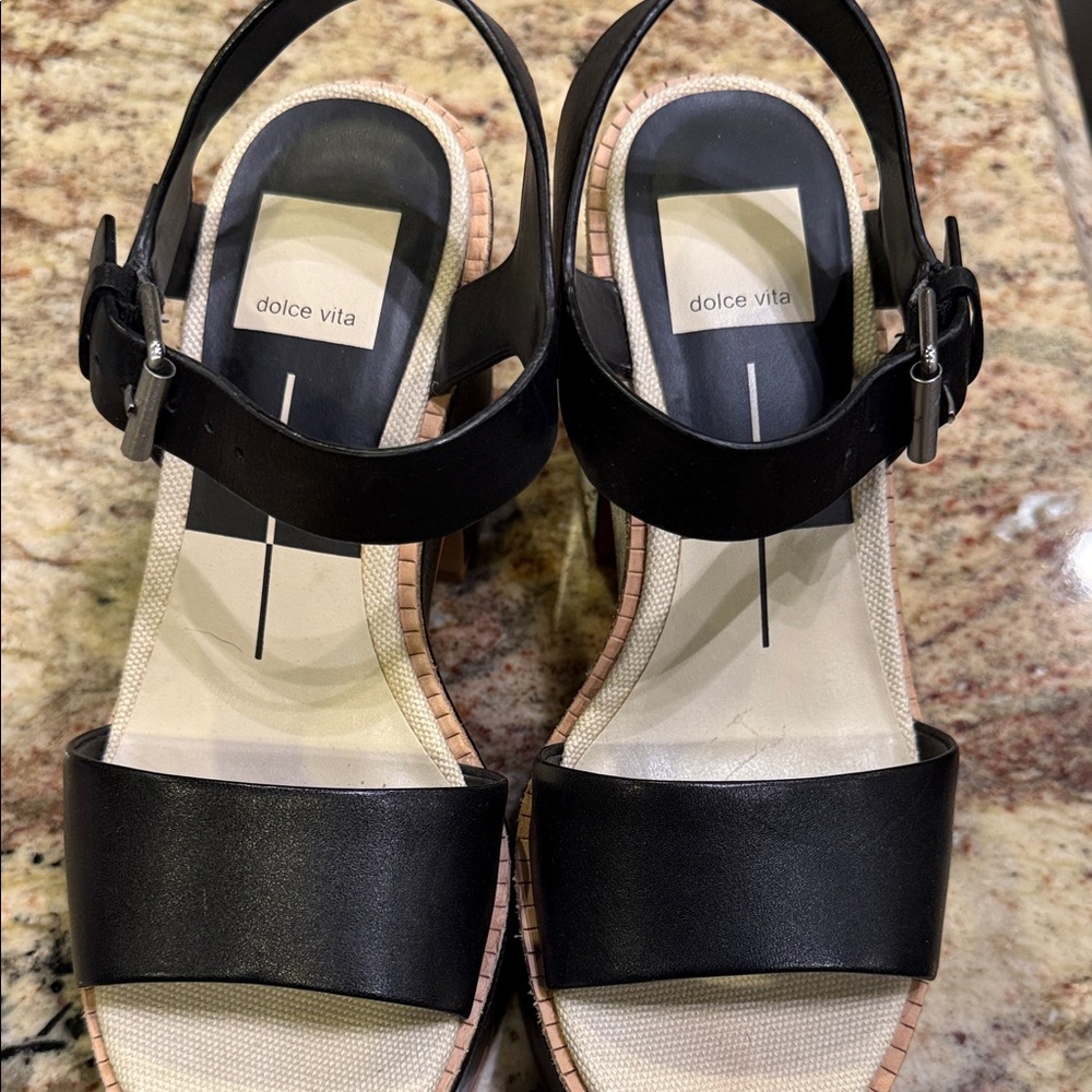 Dolce Vita Black Strap Sandals